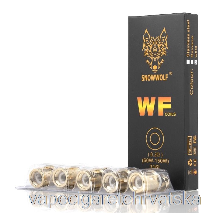 Vape Cigarete Snowwolf Wolf Wf Zamjenske Zavojnice 0.2ohm Wf Zavojnice (zlato)